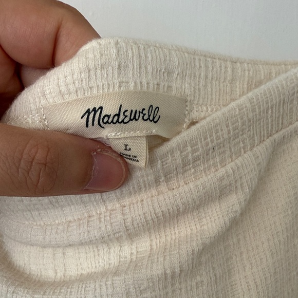 Madewell Cream Midi Dress with Button Detail - Picture 2 of 10